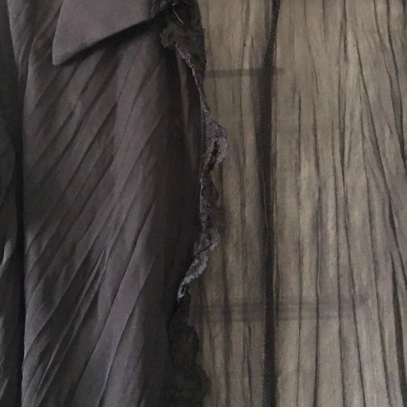 2 for $12 | Sheer Black Cardigan with Lace - Picture 4 of 4